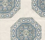 Celeste/Blue on Cream Linen