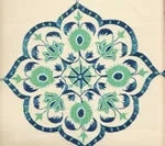 Green Navy on Cream
