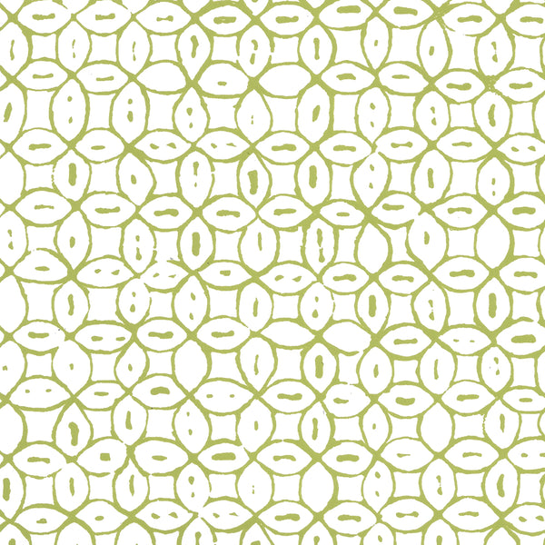 Melong Batik Jungle Green on White Screen Printed | China Seas