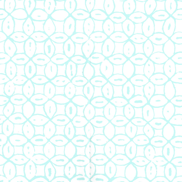 Melong Batik Turquoise on White Screen Printed | China Seas