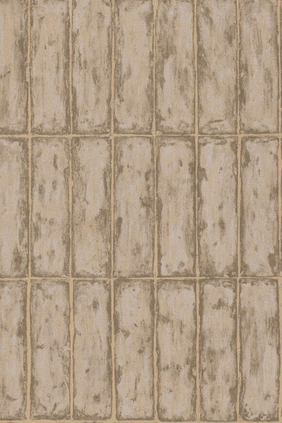Chalk Stone Foil Olive Gold Wallpaper | Arte Europe