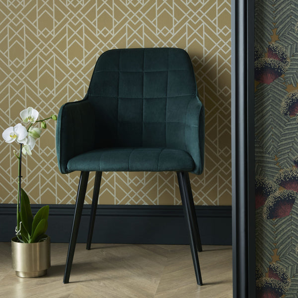 Metro - Mustard Yellow Wallcovering | 1838 Wallcoverings