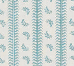 Montclair Stripe, Pale Blue on White Linen