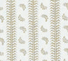 Montclair Stripe, Pale Greige on White Linen