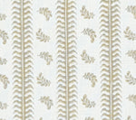 Montclair Stripe, Pale Greige on White Linen