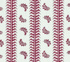 Montclair Stripe, Plum on White Linen
