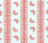 Montclair Stripe, Rose on White Linen Cotton