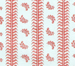 Montclair Stripe, Rose on White Linen Cotton