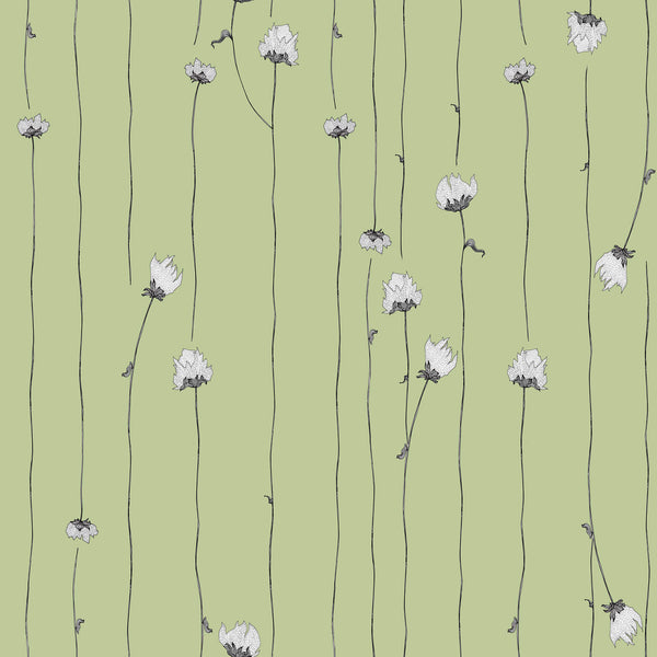 Mountain Rose Mint | Poppy Print Studio Wallcovering