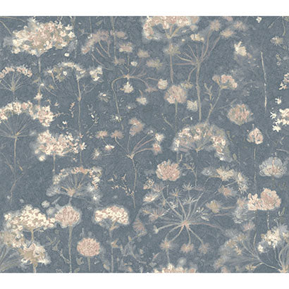 Fort Bragg Cream Slate Blue Wallcovering | Jeffrey Stevens