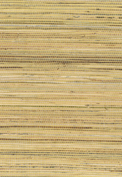 Malibu Jute Wallpaper - Contemporary Grasscloth - Brown, Metallic Gold | Malibu Wallpaper