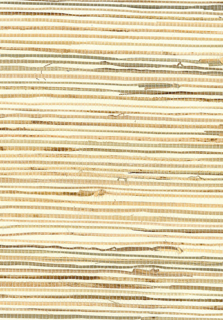 Malibu Rushcloth Wallpaper - Contemporary Grasscloth - Brown, Off White | Malibu Wallpaper