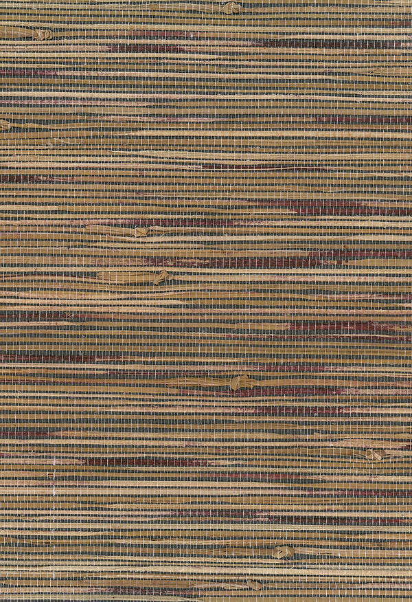 Boodle Contemporary Grasscloth - Brown, Purple/Wine | Architectural Wallcoverings