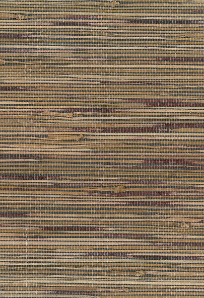Malibu Boodle Wallpaper - Contemporary Grasscloth - Brown, Purple/Wine | Malibu Wallpaper