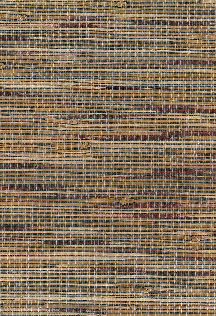 Malibu Boodle Wallpaper - Contemporary Grasscloth - Brown, Purple/Wine | Malibu Wallpaper