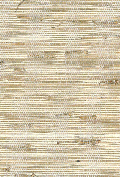 Malibu Triangle Grass Wallpaper - Contemporary Grasscloth - Metallic Silver, Off White | Malibu Wallpaper