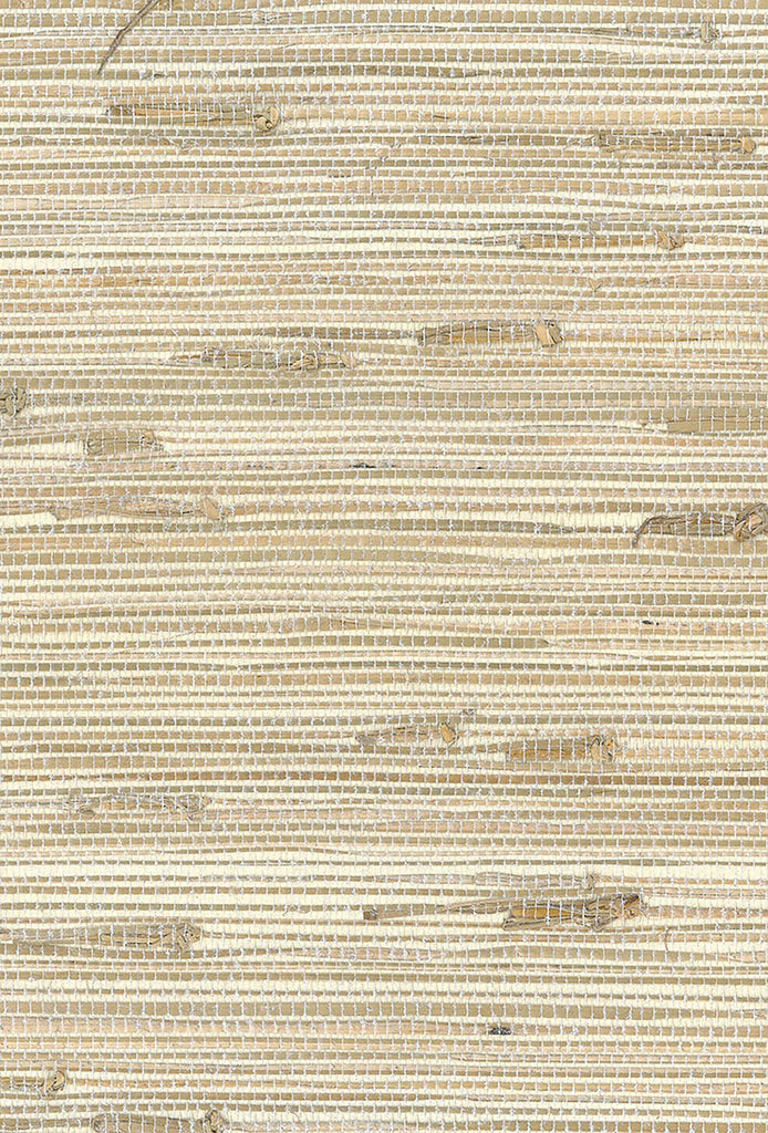 Malibu Triangle Grass Wallpaper - Contemporary Grasscloth - Metallic Silver, Off White | Malibu Wallpaper