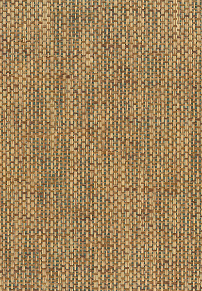 Malibu Paperweave Wallpaper - Contemporary Grasscloth - Brown, Green | Malibu Wallpaper