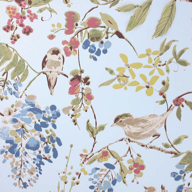 Penglai 03 - Pale Blue Wallcovering | Nina Campbell