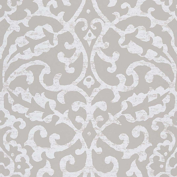 Ashdown Brideshead Grey - Grey Wallcovering | Nina Campbell