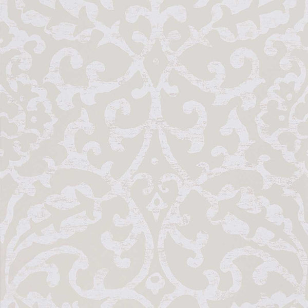 Brideshead Scroll Damask 02 - Grey Wallcovering | Nina Campbell