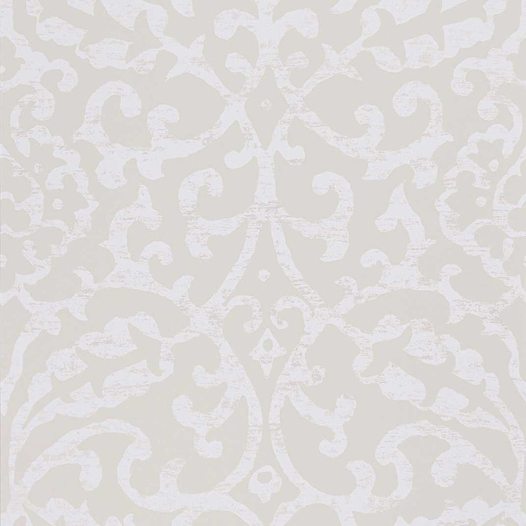 Brideshead Scroll Damask 02 - Grey Wallcovering | Nina Campbell