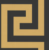 Malibu Vogue Wallpaper - Mid Century Geometric - Black and Metallic Gold | Malibu Wallpaper