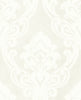 Malibu Vogue Damask Wallpaper - Mid Century Damask - Metallic and Gray | Malibu Wallpaper
