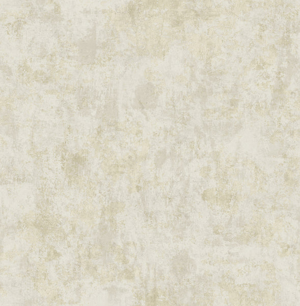 Malibu Atelier Stucco Wallpaper - Mid Century Faux - Metallic Gold and Off-White | Malibu Wallpaper