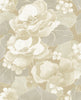 Malibu Adorn Wallpaper - Mid Century Floral - Light Tan and Off-White | Malibu Wallpaper