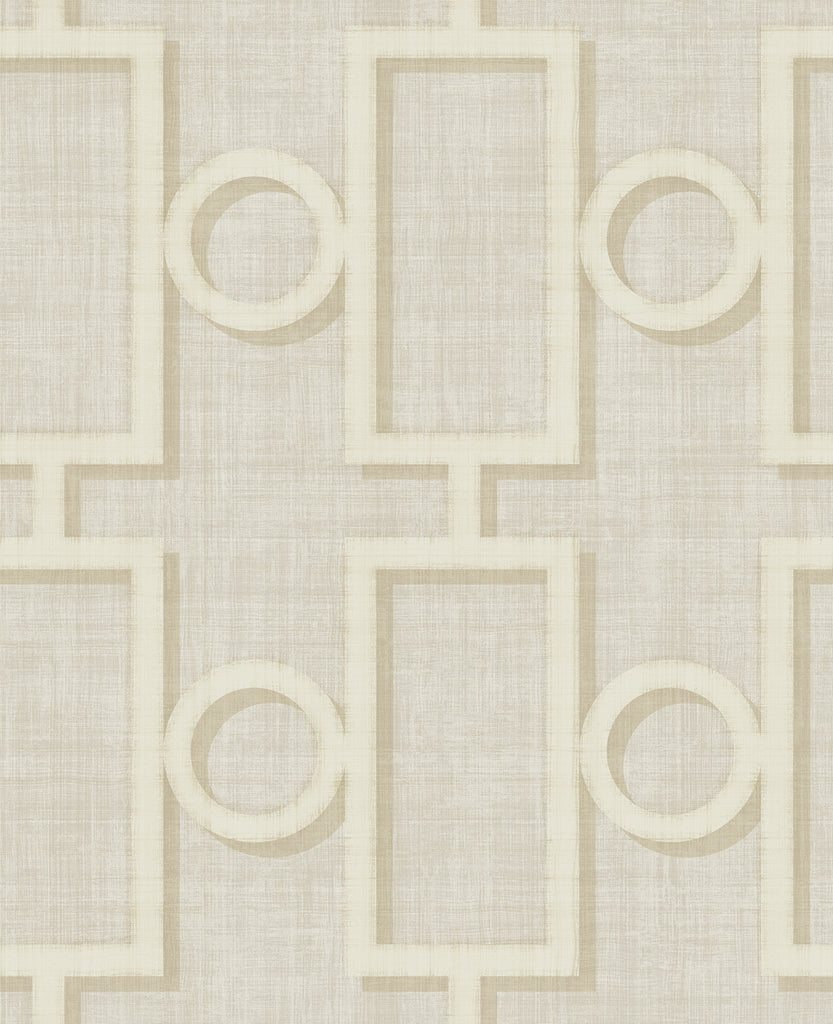 Malibu Adorn Geo Wallpaper - Mid Century Geometric - Cream and Off-White | Malibu Wallpaper