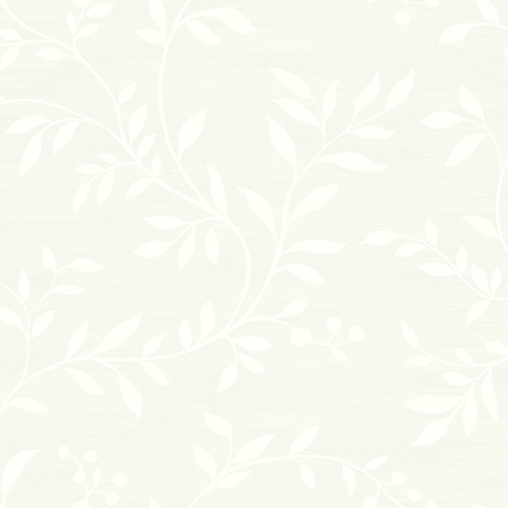 Malibu Couture Wallpaper - Mid Century Botanical - Metallic Silver and Off-White | Malibu Wallpaper