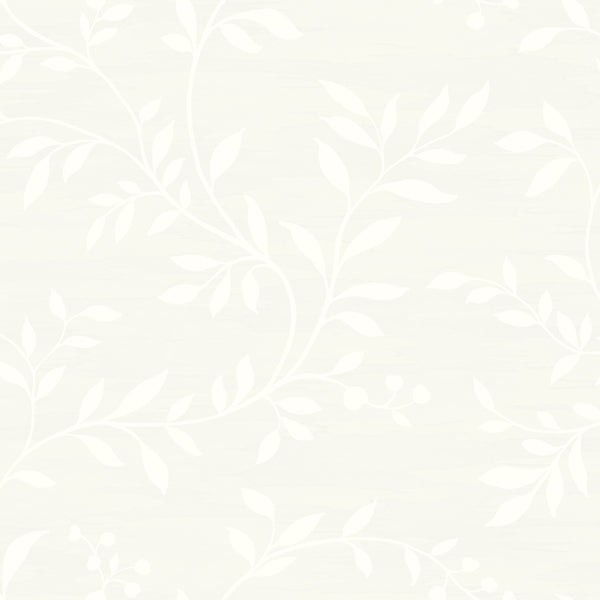 Malibu Couture Wallpaper - Mid Century Botanical - Metallic Silver and Off-White | Malibu Wallpaper