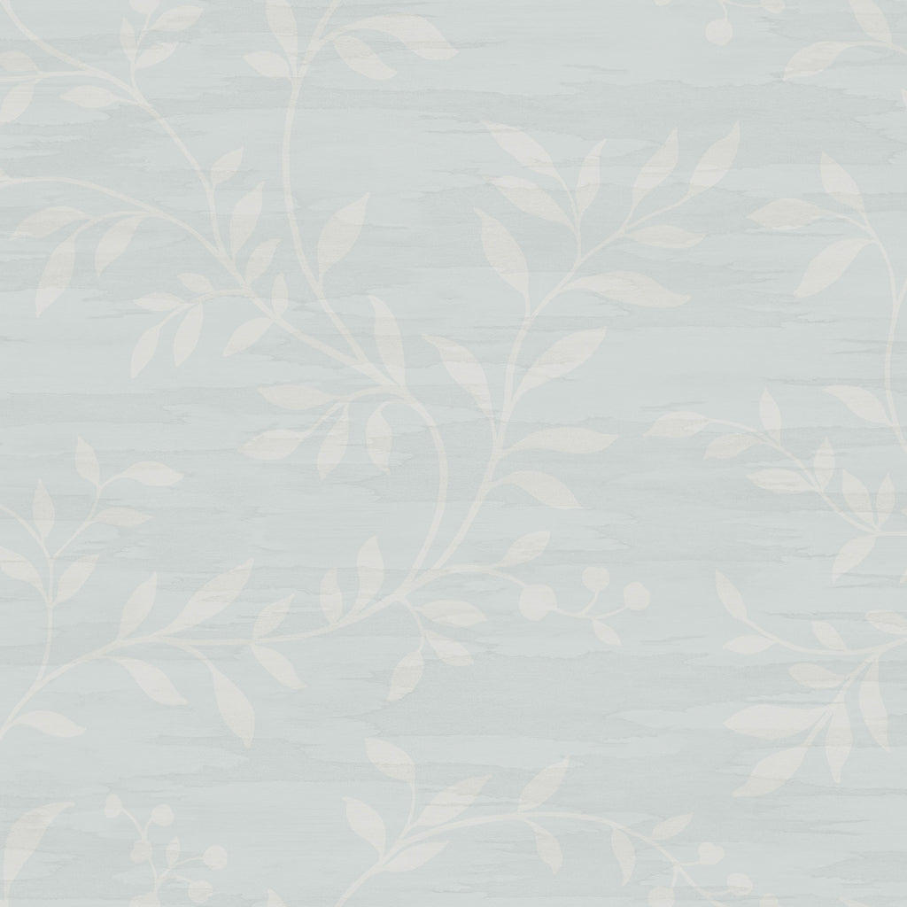 Malibu Couture Wallpaper - Mid Century Botanical - Mist and White | Malibu Wallpaper