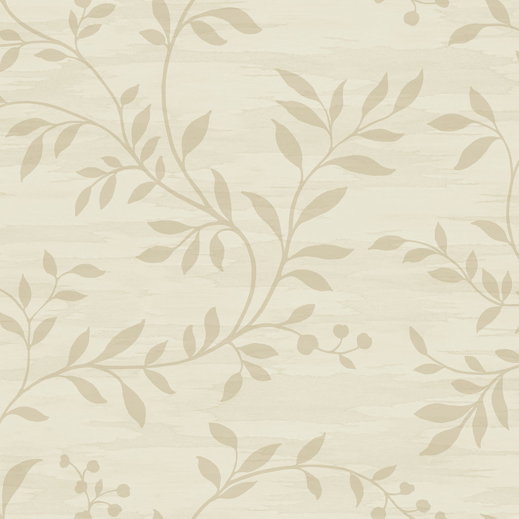 Malibu Couture Wallpaper - Mid Century Botanical - Metallic Gold and Off-White | Malibu Wallpaper