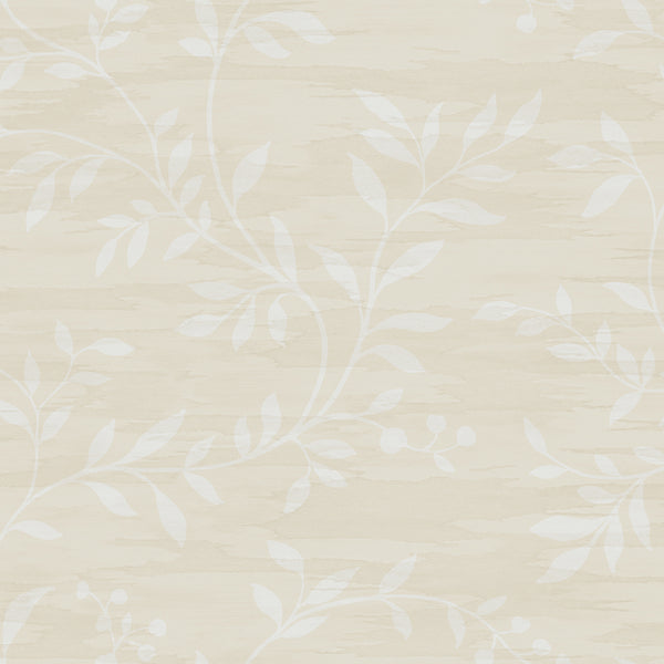 Malibu Couture Wallpaper - Mid Century Botanical - Tan and Off-White | Malibu Wallpaper