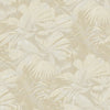 Malibu Masquerade Wallpaper - Mid Century Botanical - Metallic Gold and Off-White | Malibu Wallpaper