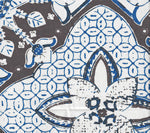 New Brown New Navy on White Wallcoverings | Suncloth