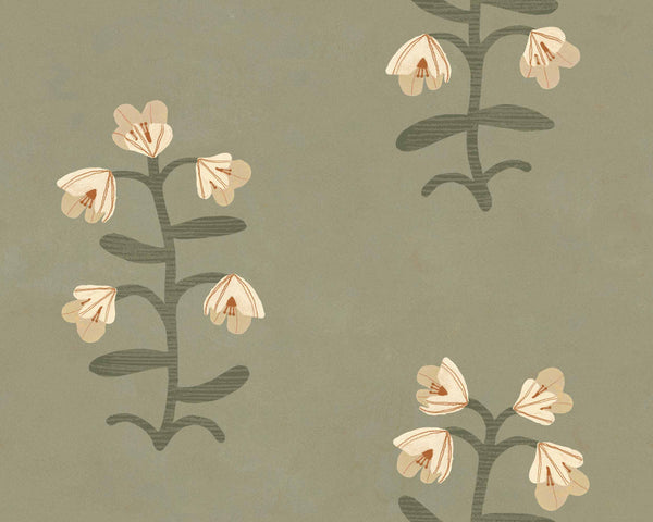 Pacific Blooming Green Wallcovering | Tres Tintas