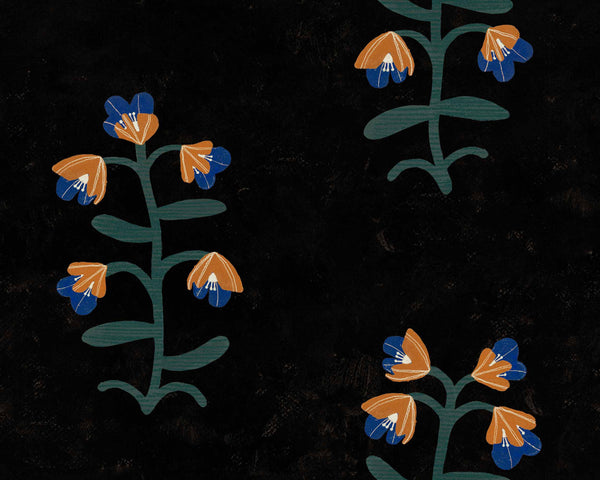 Pacific Blooming Black Wallcovering | Tres Tintas