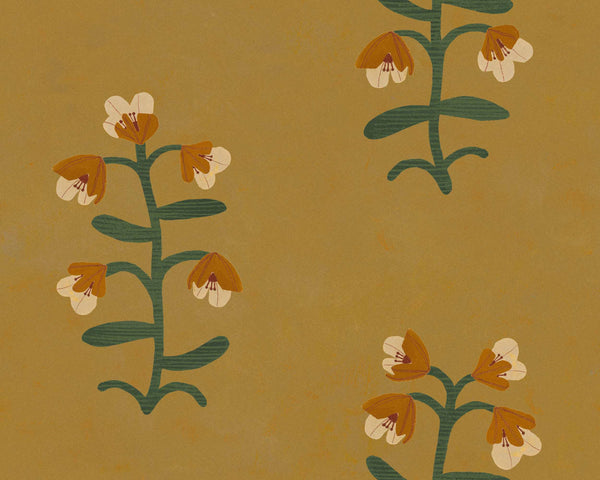 Pacific Blooming Ocher Wallcovering | Tres Tintas