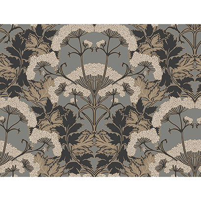 Palermo Charcoal Wallcovering | Jeffrey Stevens