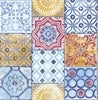Malibu PS Colorful Moroccan Tile Moroccan Tile - Multicolored | Peel and Stick Removable Wallpaper