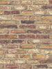 Malibu PS Faux Rustic Red Brick Rustic Brick - Rustic Red | Peel and Stick Removable Wallpaper