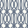 Malibu PS Navy Deco Lattice Contemporary Lattice - Navy & White | Peel and Stick Removable Wallpaper