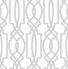 Malibu PS Soft Gray Deco Lattice Contemporary Lattice - Soft Gray & White | Peel and Stick Removable Wallpaper