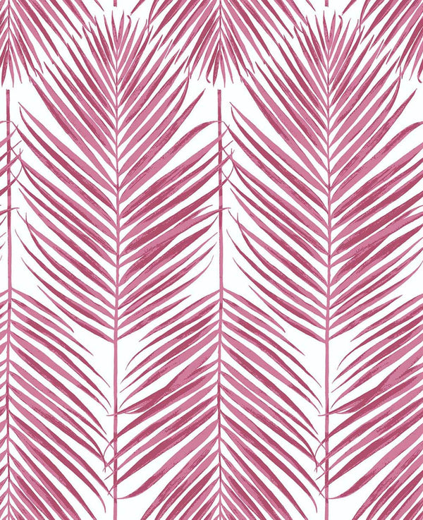 Malibu Ps Paradise Palm Tropical Botanical - Cerise Pink | Peel and Stick Removable Wallcovering