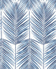 Malibu PS Paradise Palm Tropical Botanical - Coastal Blue | Peel and Stick Removable Wallpaper