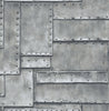 Malibu PS Fuselage Panel Industrial Metal - Charcoal | Peel and Stick Removable Wallpaper