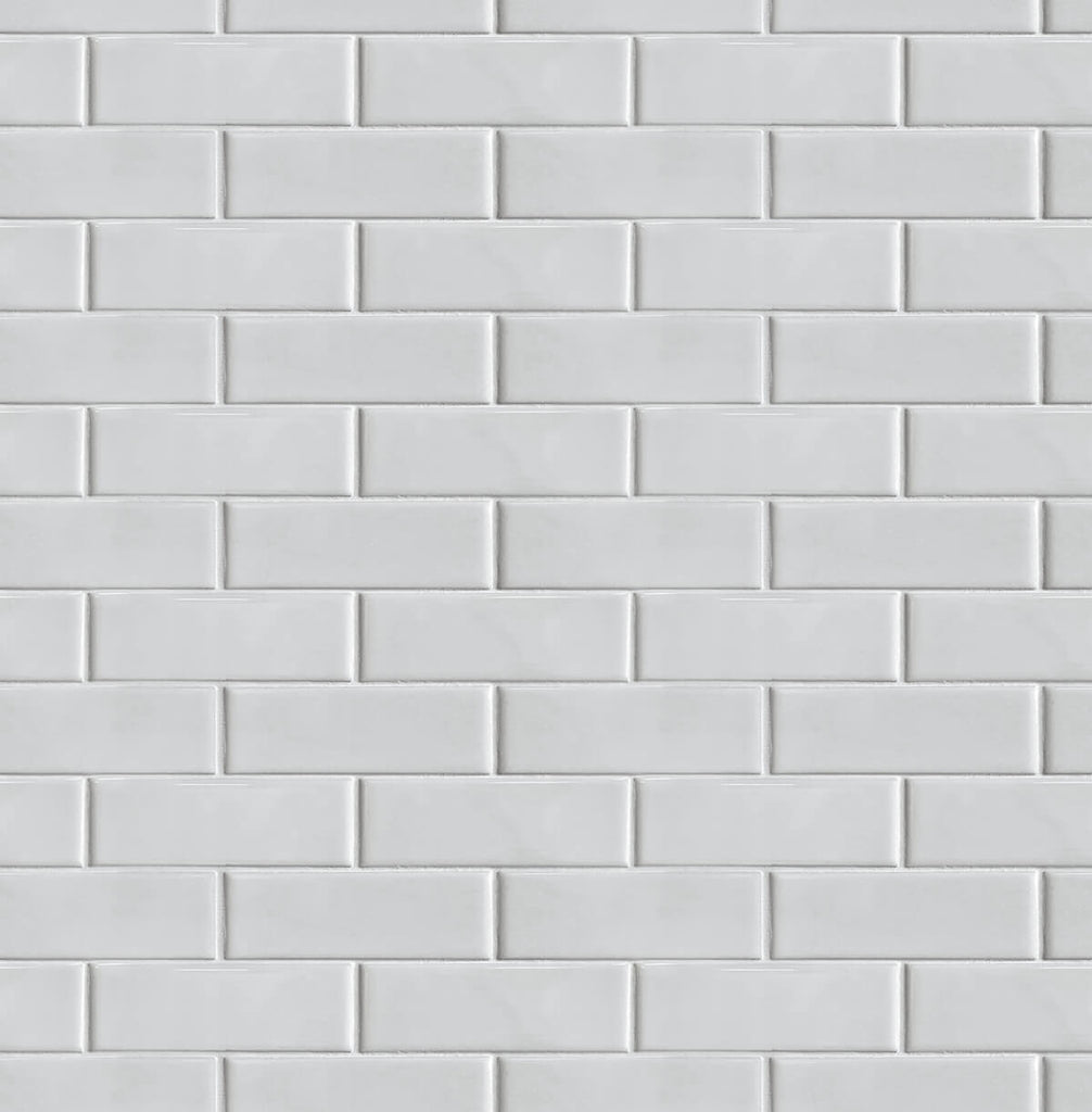Malibu PS Subway Tile Contemporary Tile - Ivory | Peel and Stick Removable Wallpaper